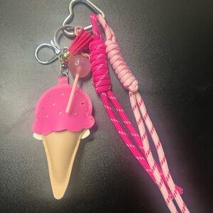 Pink Ice Cream Bag Charm